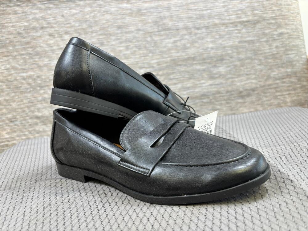 Kensie Gitty Black Shoes Penny Loafer Black Slip-on Womens Size 8.5M NEW